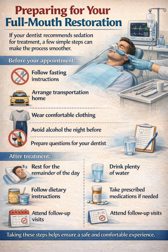 Preparing for full-mouth restoration care
