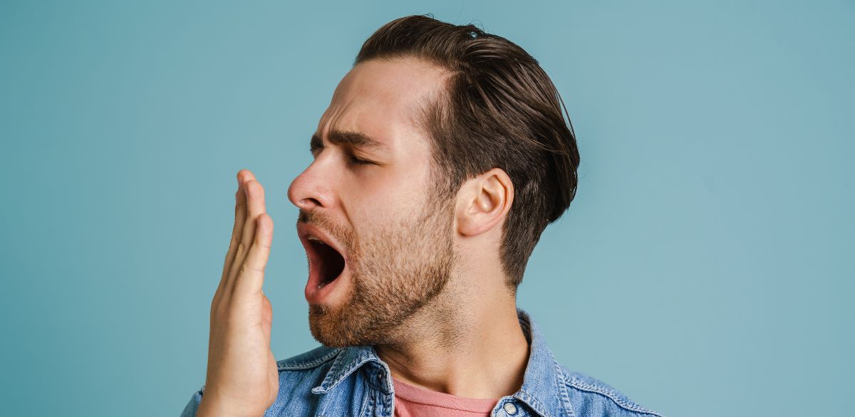 man concerned about bad breath