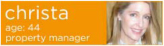 Christa, real estate property manager.