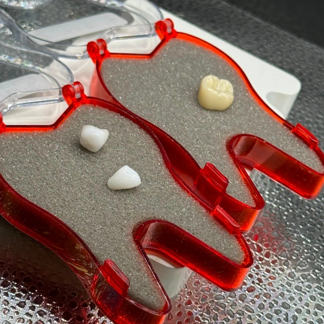 Dental veneers with dental instruments
