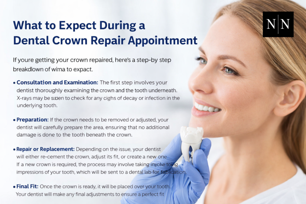 What to Expect During a Dental Crown Repair Appointment