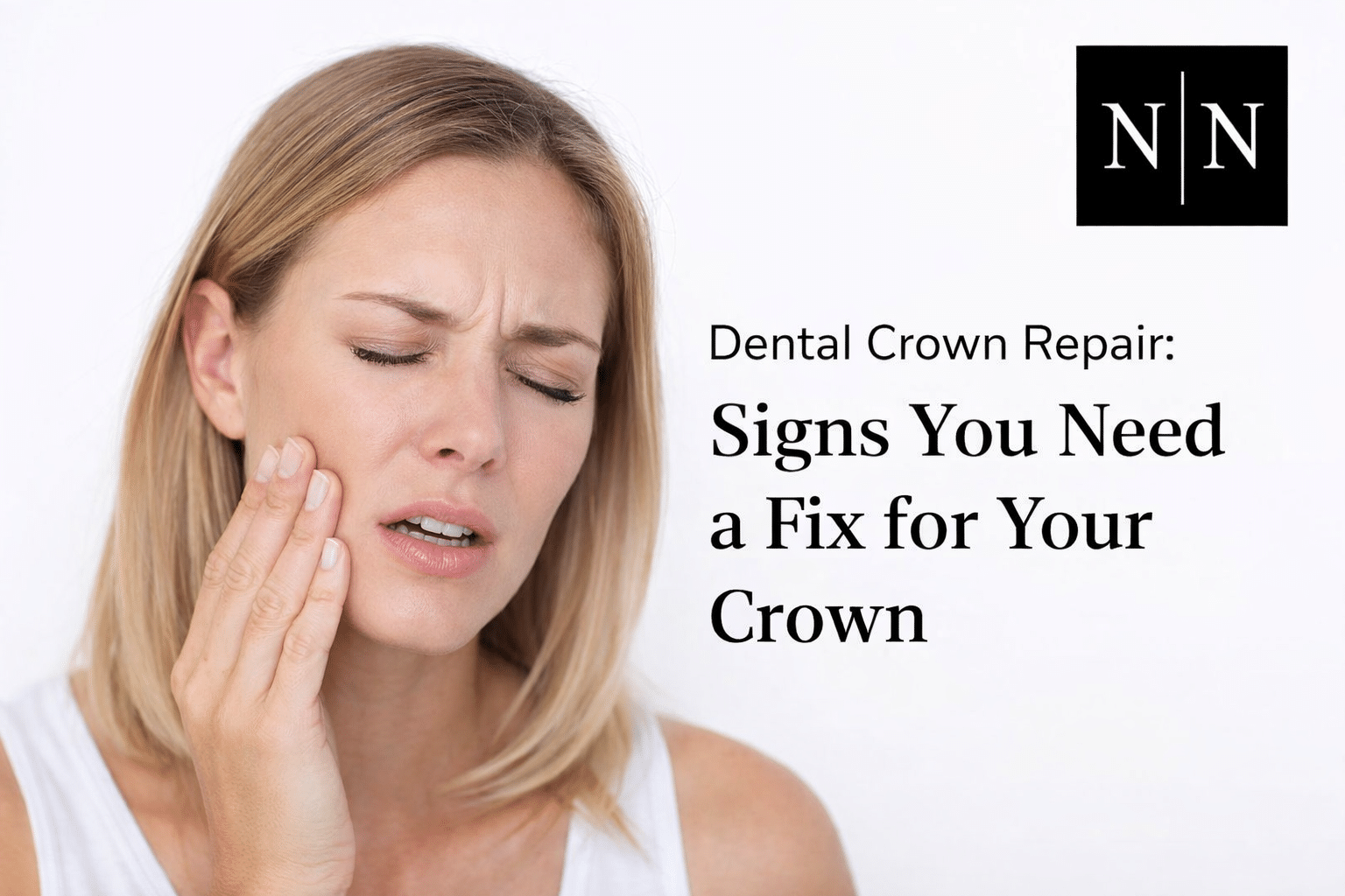 Dental crown repair signs of trouble