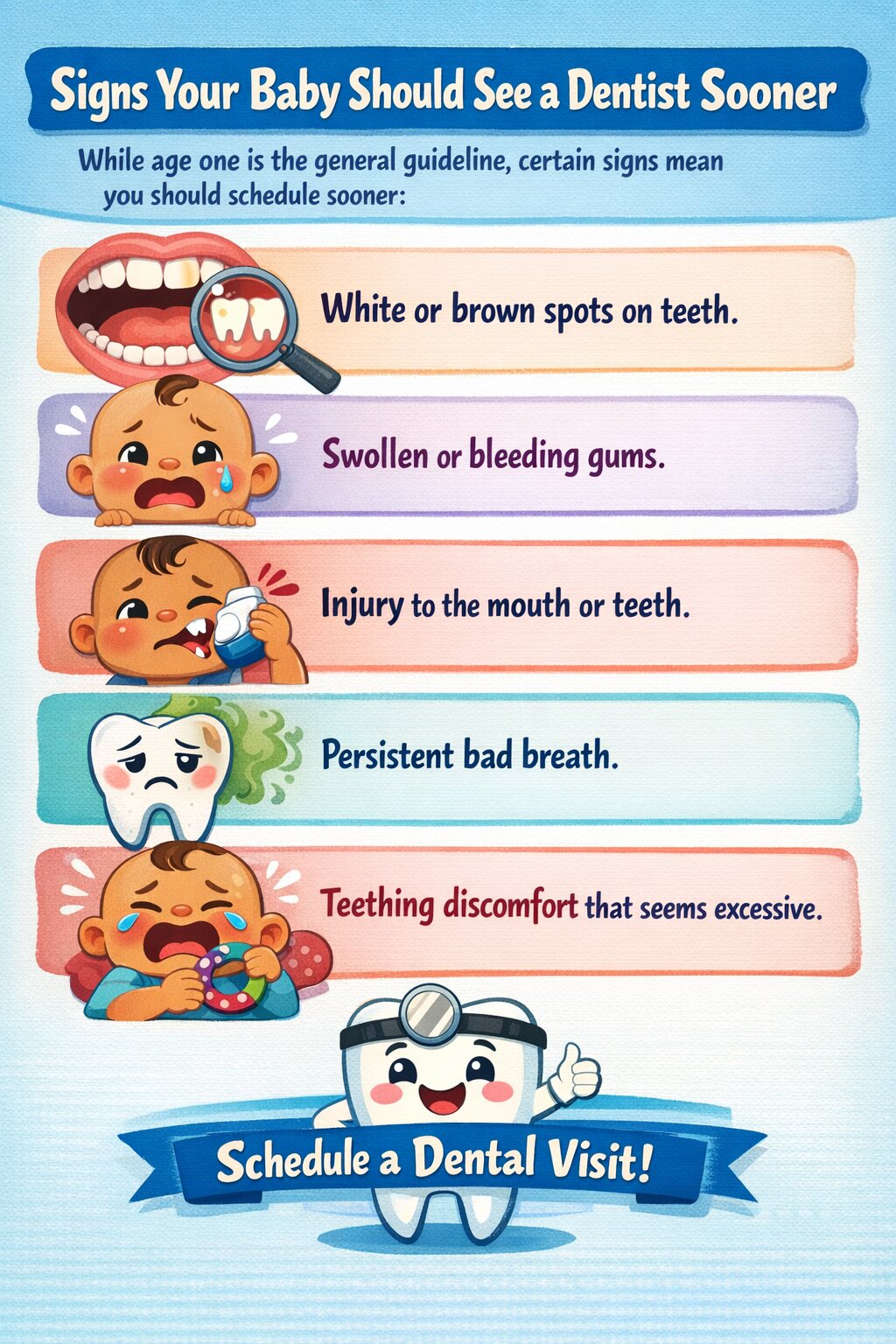 Signs Your Baby Should See a Dentist Sooner