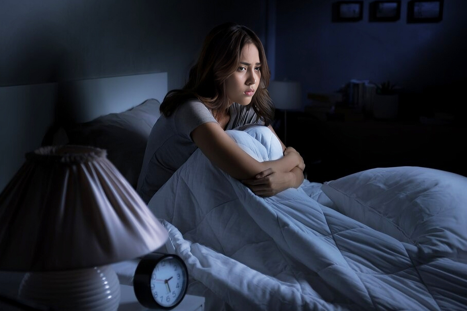 Woman with Sleep apnea problem