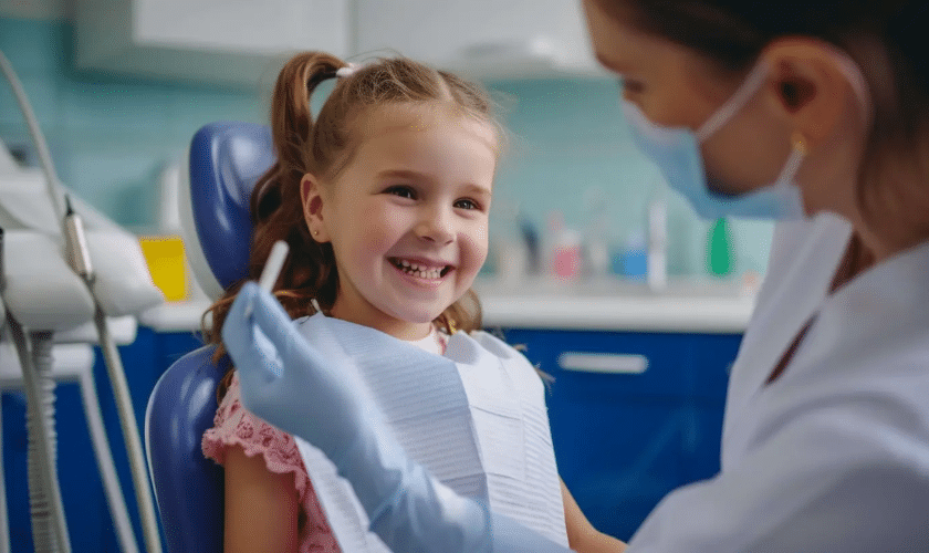 children at dental office for dental checkup