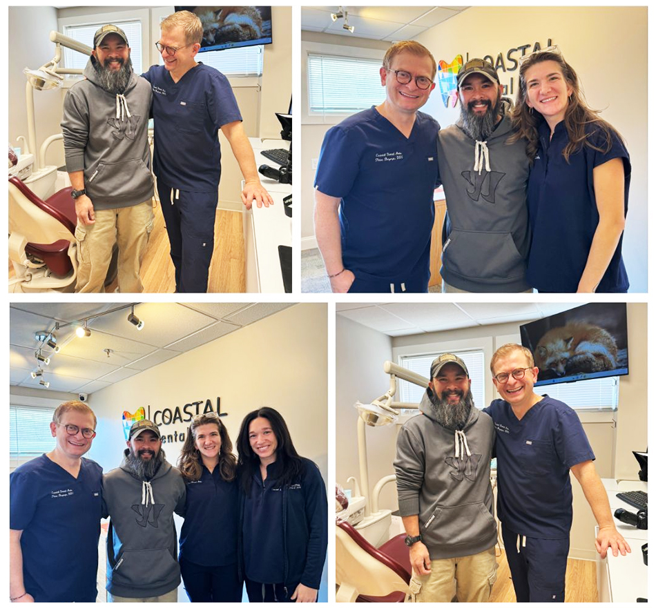 Dr Peter Brzoza and his team with his patient David Weiss