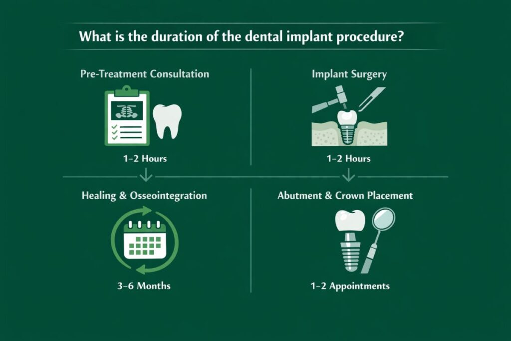 What is the duration of the dental implant procedure?