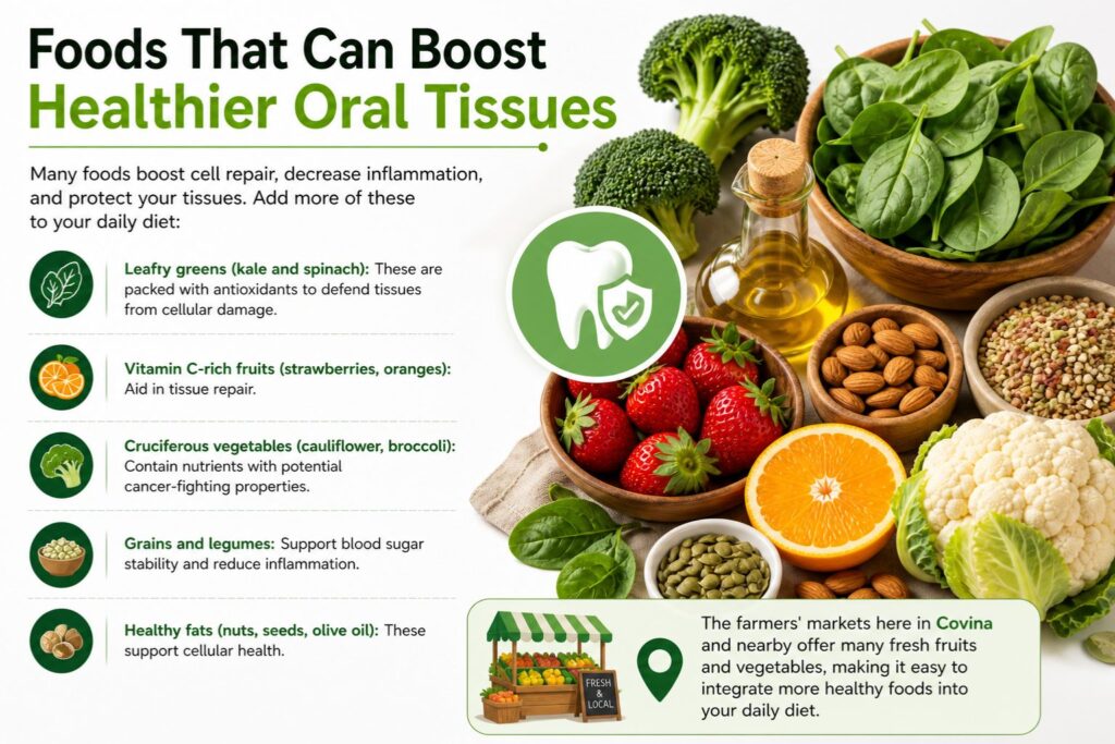 foods can boost healthier oral tissues