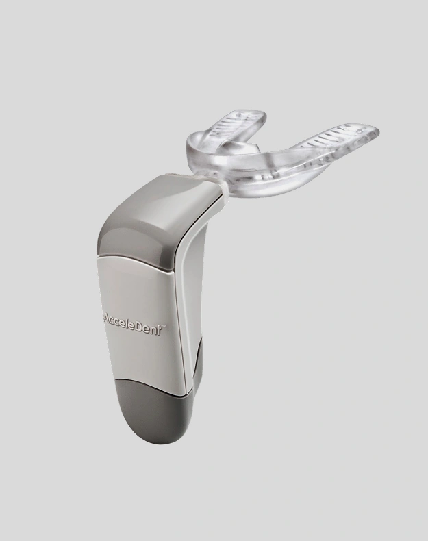 AcceleDent orthodontic device with removable mouthpiece