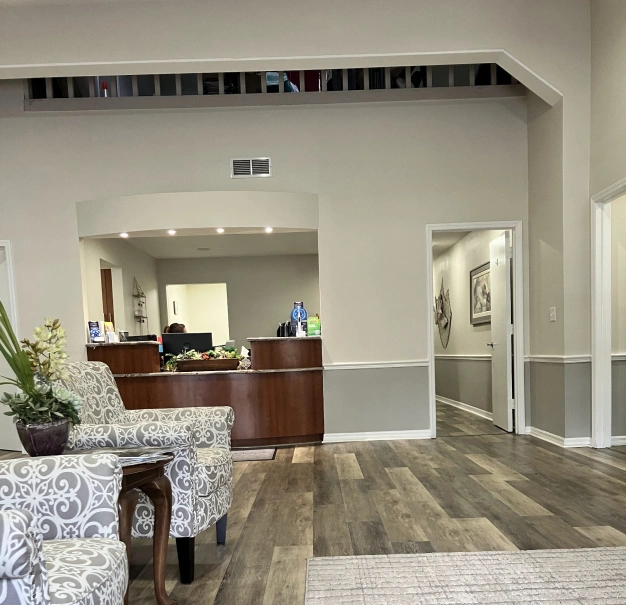 Welcoming reception area at The Dentist Place of Clearwater in Clearwater, FL
