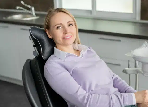 New patient sitting comfortably in the dental chair at The Dentist Place of Clearwater in Clearwater, FL
