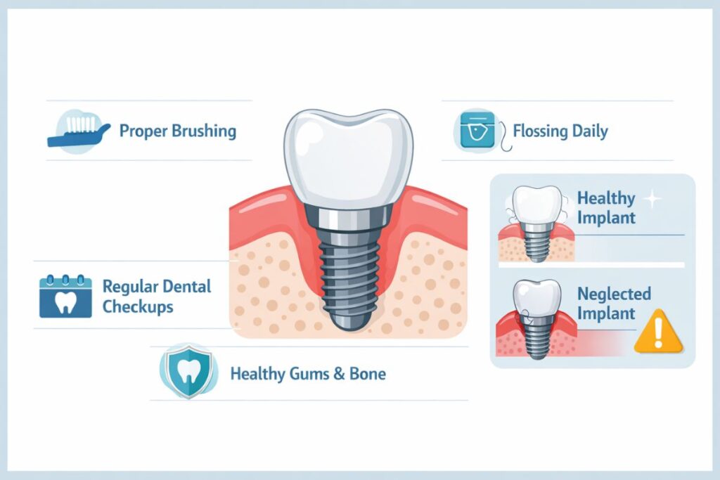 why proper care for dental implants