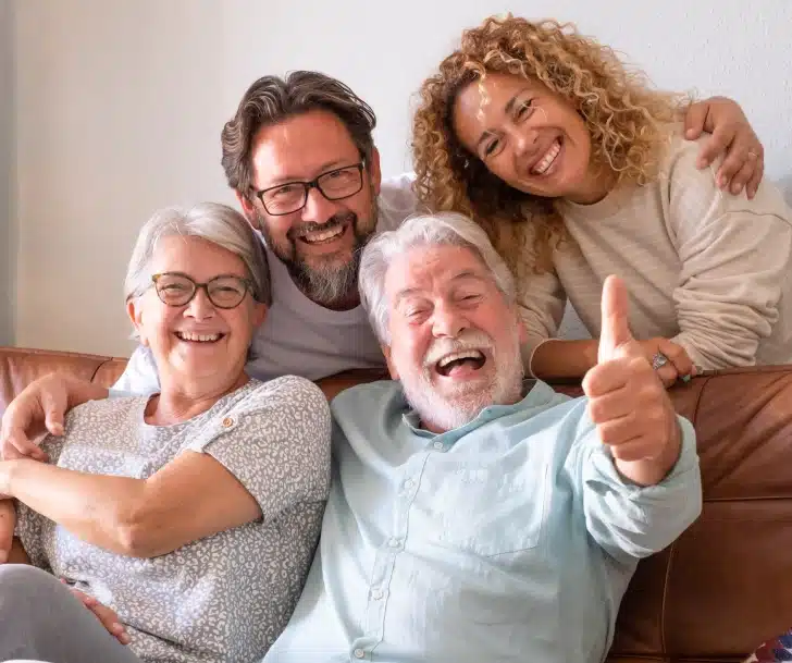 Happy patient family at Druid Hills Dental Decatur office
