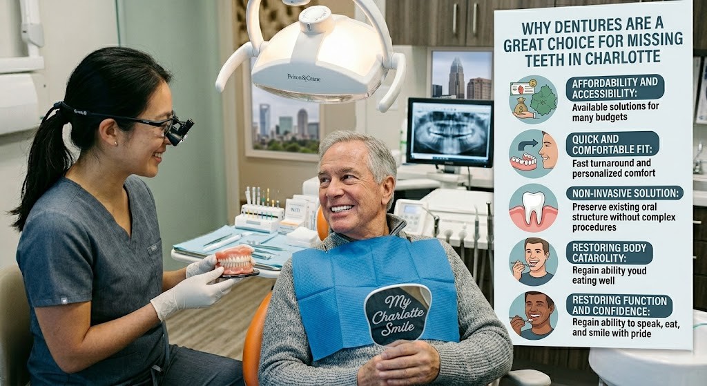 Why Dentures Are a Great Choice for Missing Teeth in Charlotte