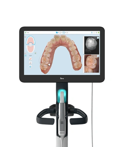 Dentist using digital intraoral scanner to capture 3D images of teeth in Carthage