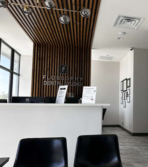 Fort Worth dentist office reception area with a welcoming front desk