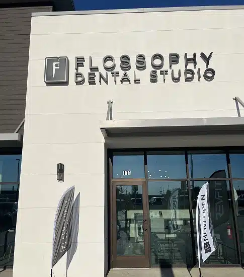 Front exterior view of Flossophy Dental Studio dental office in Fort Worth, Texas