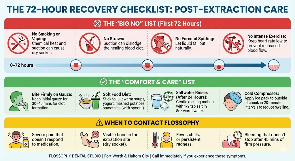 The 72-Hour Recovery Checklist: Post-Extraction Care