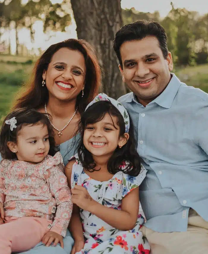 Our Raleigh Dentist Dr. Mihir Bava with his family