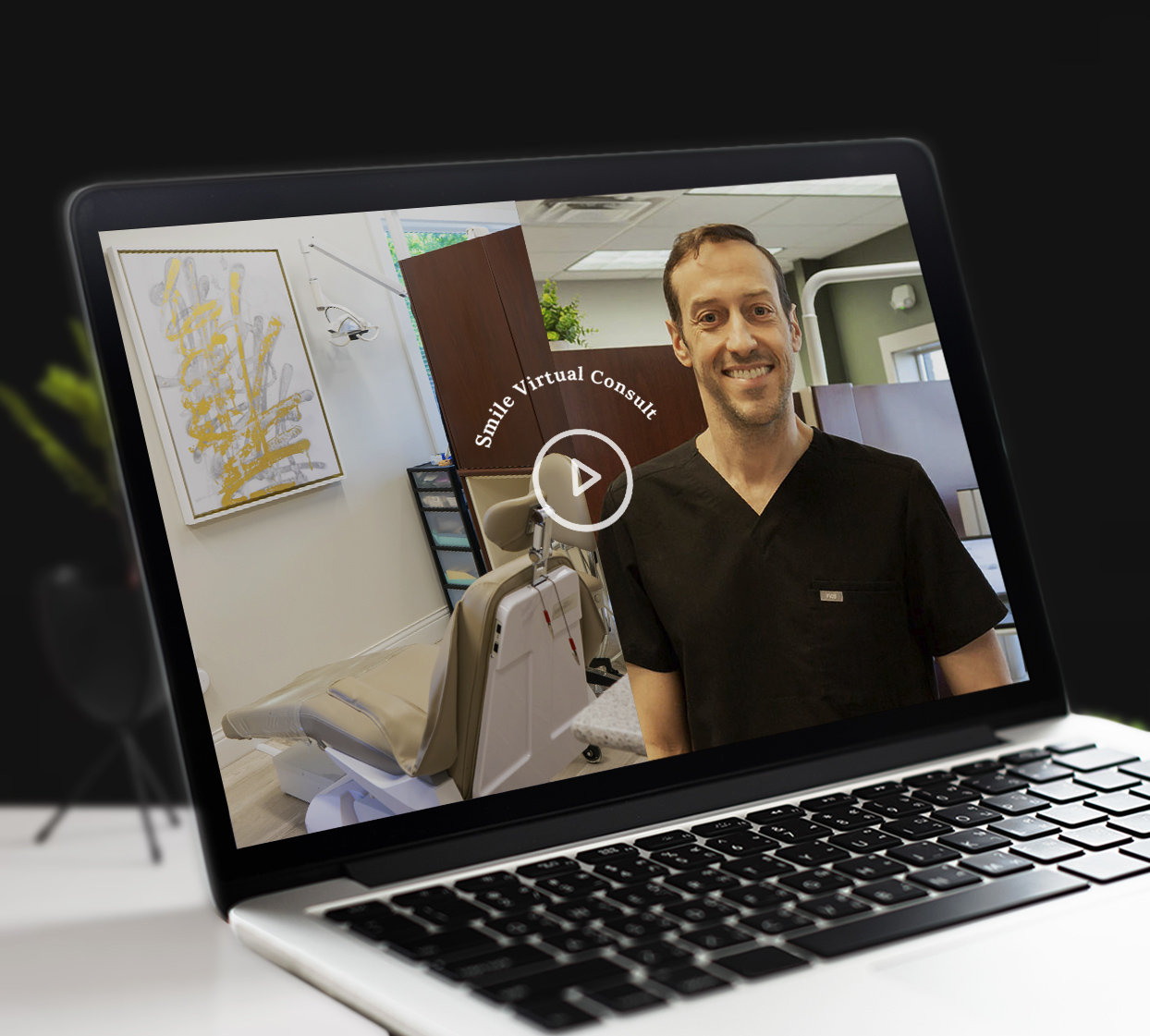 Dr. David Donelson, DMD, FAGD, conducting a virtual dental consultation