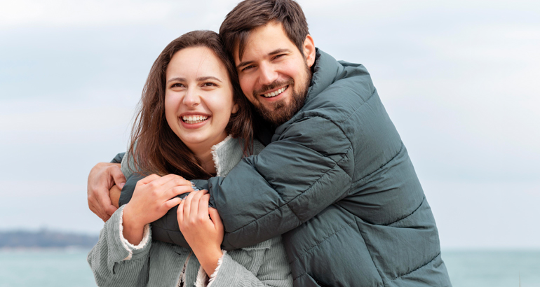 Smiling patients after receiving preventive dental services at Hallmark Dental in Lewisburg, TN