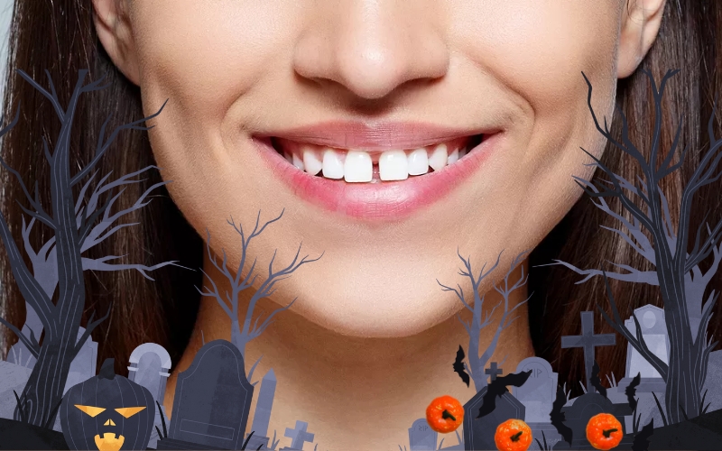 Featured image for “Fix Those Gaps Between Teeth This Halloween With Veneers For A Spellbinding Smile”