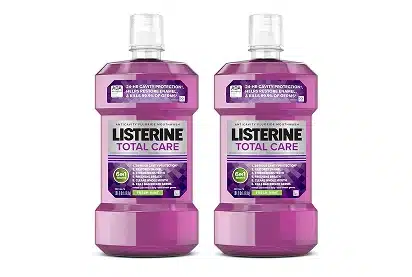 Listerine Total Care Anticavity Fluoride Mouthwash Fresh Mint 33.8 fl oz (Pack of 2)