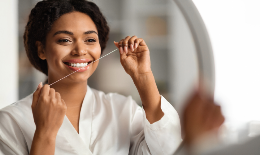 should i brush before flossing