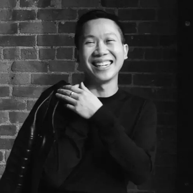 Black and white headshot portrait of Dr. Hieu Phan, DDS