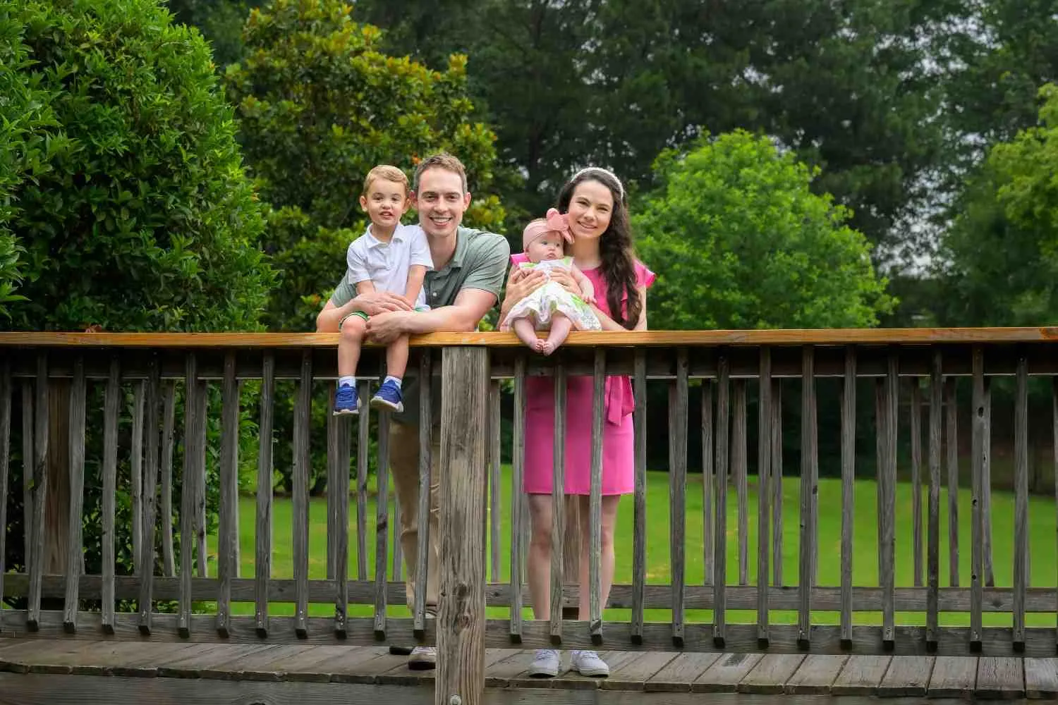 Skelton family portrait at dental practice in Peachtree Corners