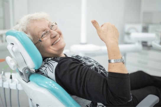 Successful smile after denture treatment in yorkville IL- prairie garden dental-yorkville