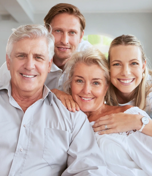 A happy family regularly visits the Rocklin Comprehensive Dentistry office for general dental treatments.