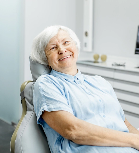 senior patient at rocklin Conprehensive Dentistry for her root canal treatment