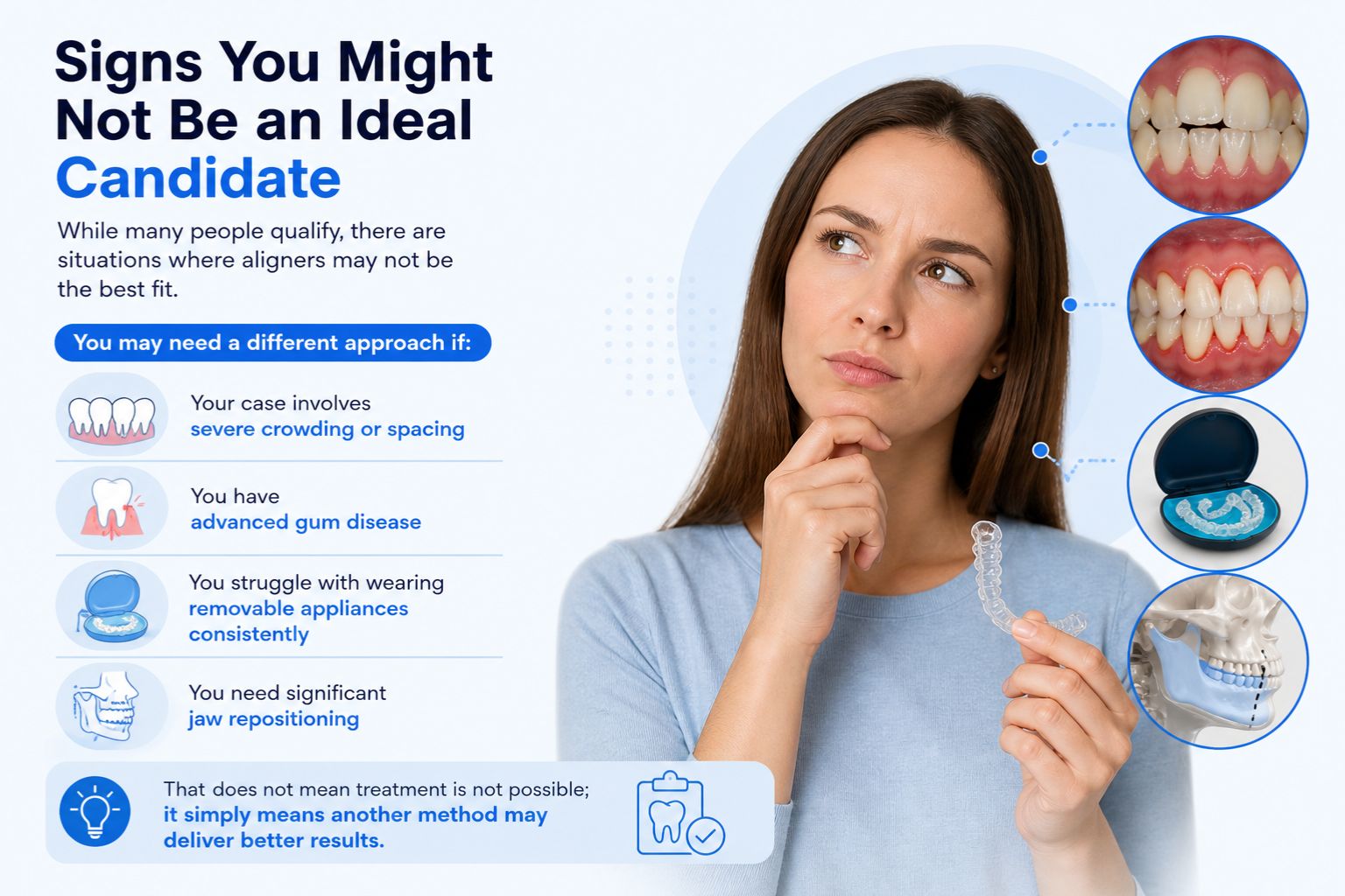 signs you might not be an ideal candidate for invisalign