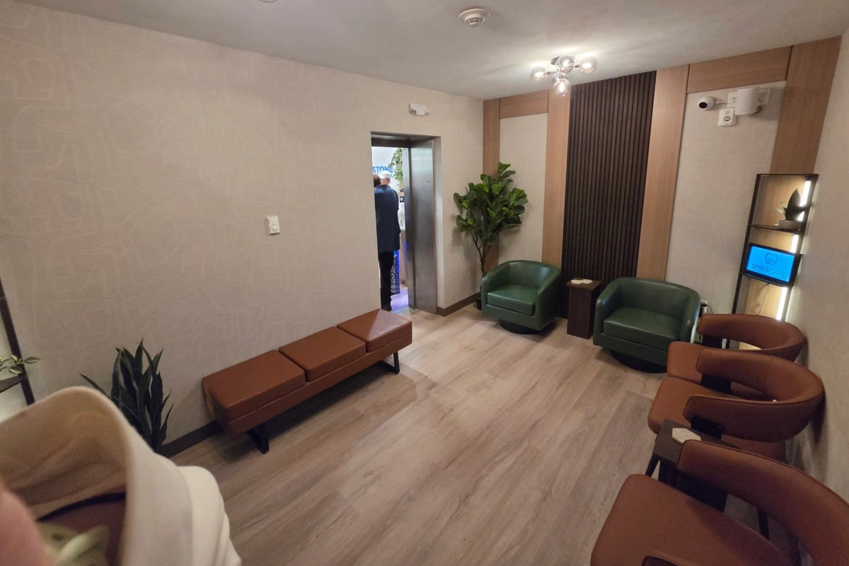 Modern dental clinic waiting room