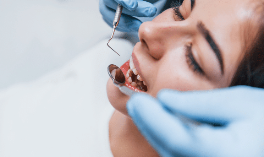 A Belmont Patient visiting Rugby Dental Arts dental office in Charlottesville VA for routine dental care