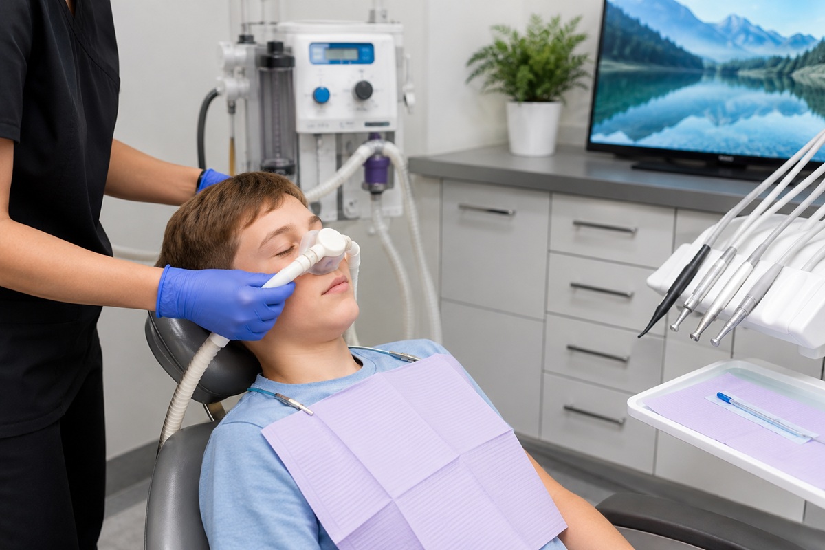 kid receiving sedation dentistry