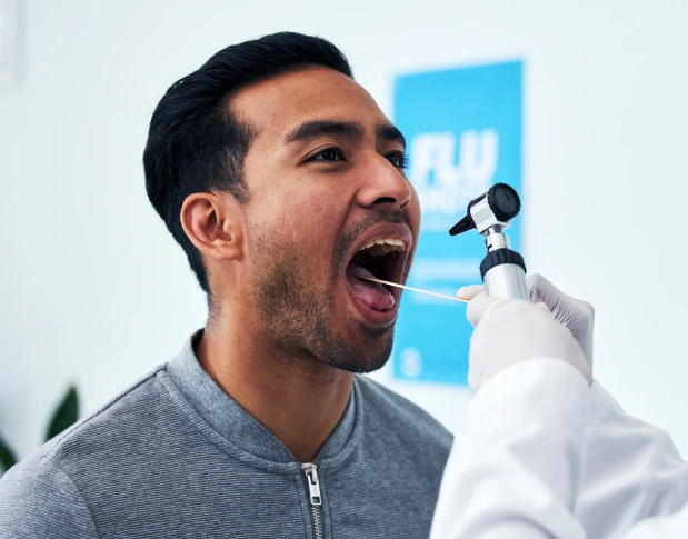 Routine oral cancer screening at Stuyvesant Dental in Manhattan, NYC, ensuring early identification of potential risks.