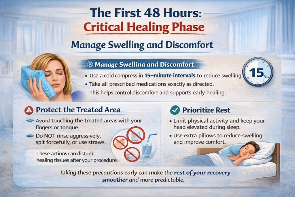 the first 48 hours- critical healing phase