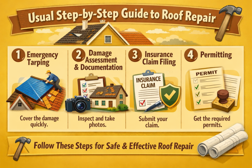 The Usual Step-by-Step Guide to Roof Repair