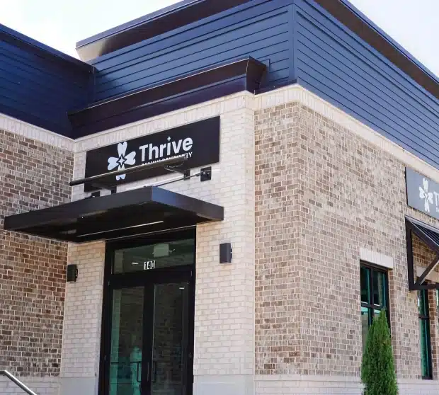 Exterior street view of Thrive Family Dentistry of Auburn in Auburn, Alabama