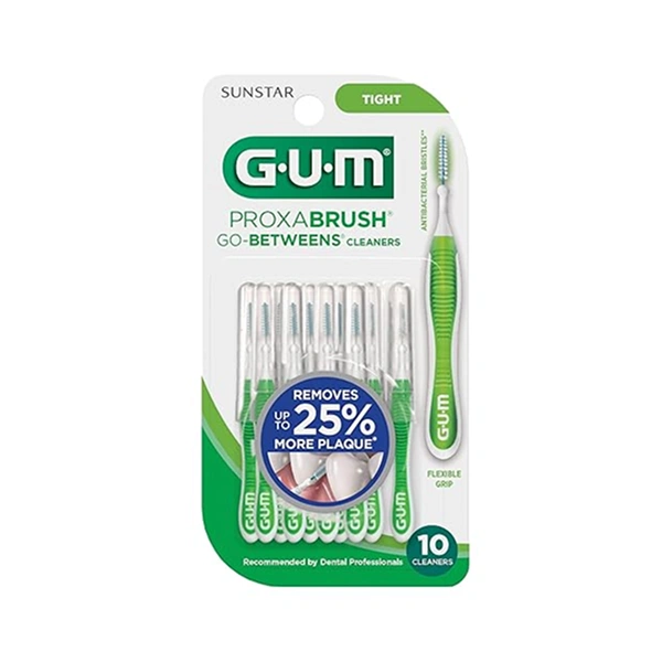 GUM-872H Sunstar Proxabrush Go-Betweens Cleaners Tight, 10 Count