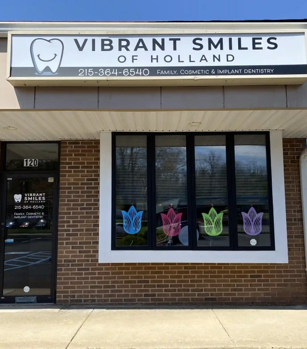 Exterior of Vibrant Smiles of Holland dental office at 120 Buck Road, Holland, PA