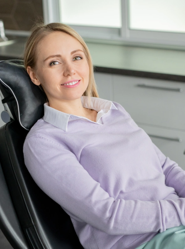 Patient receiving periodontal treatment to support healthy gums