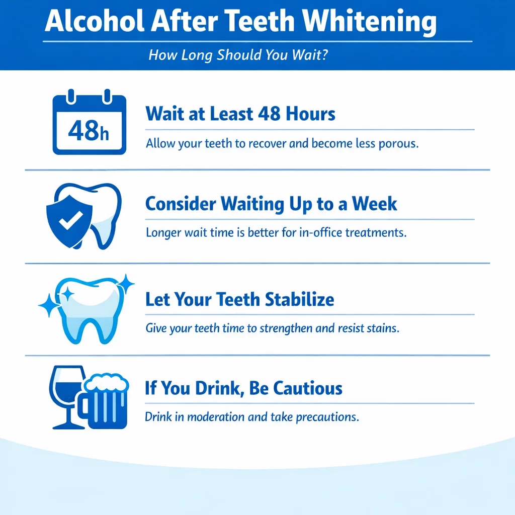 How Long After Teeth Whitening Can I Drink Alcohol? 2 how long should you wait alcohol after teeth whitening