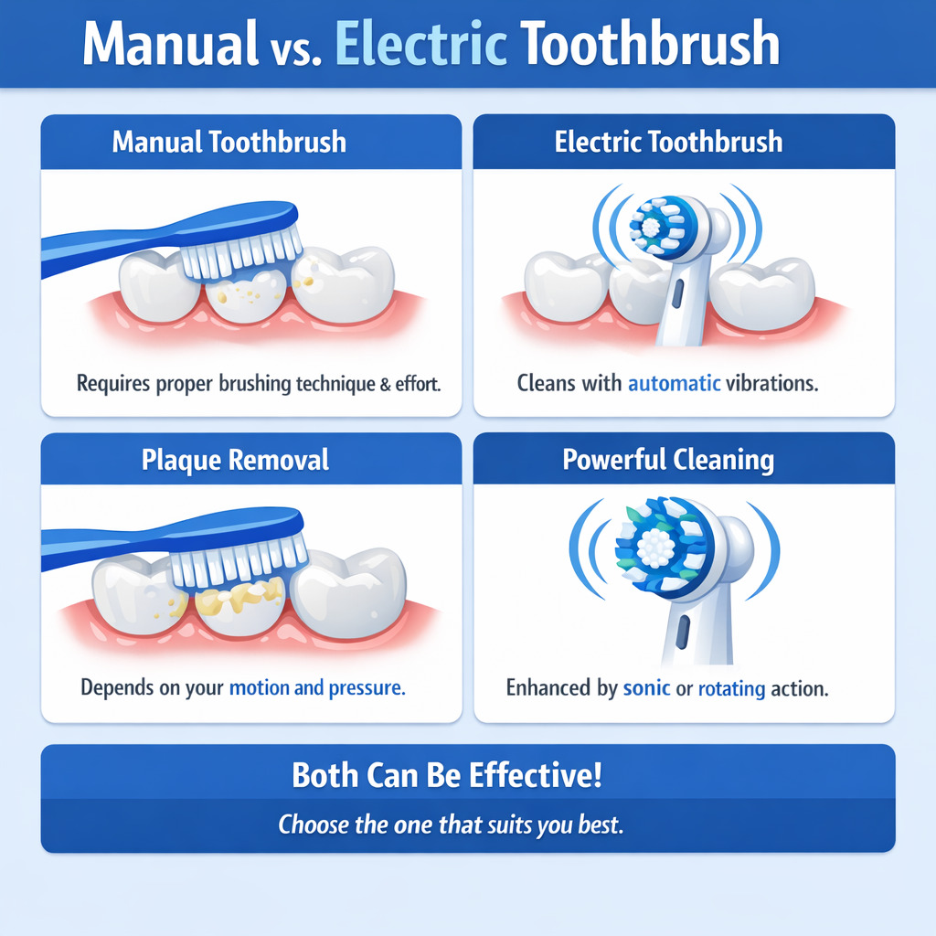 Are Electric Toothbrushes Better? What Experts Say 1 manual vs. electric toothbrush