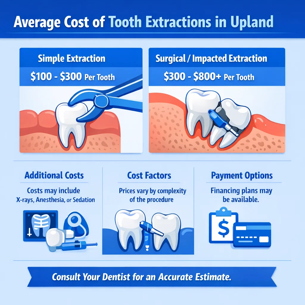 Tooth Extraction Cost in Upland 2 average cost of tooth extractions in upland