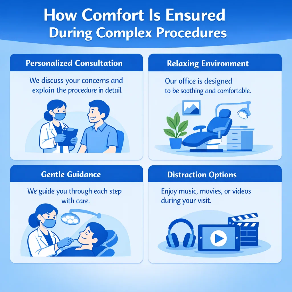 Sedation for Complex Dental Procedures: Staying Calm and Comfortable 1 how complex is ensured during complex dental procedures