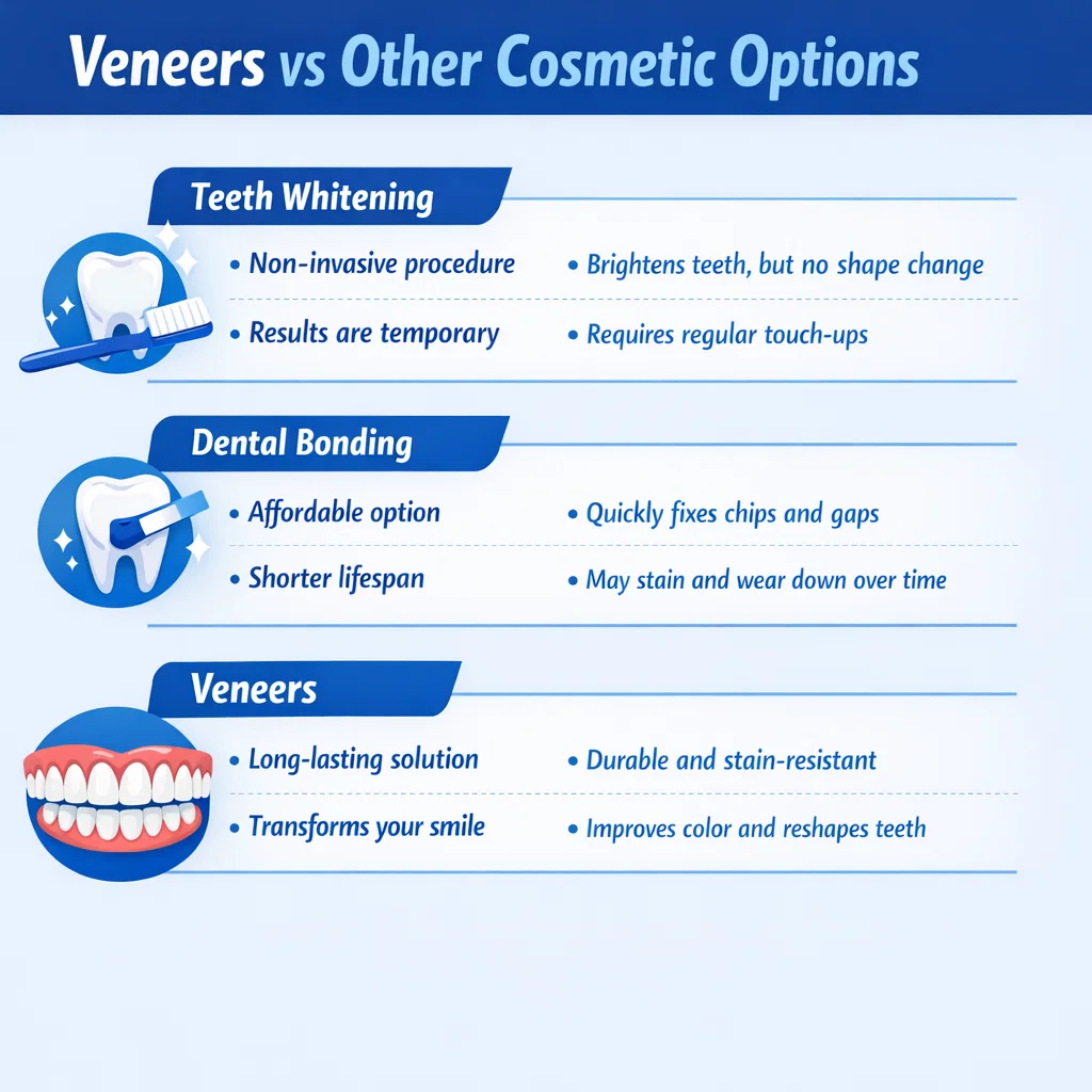 Are Dental Veneers a Permanent Solution? What Patients Should Know 3 veneers vs other cosmetic options